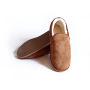 Charentaises camel en peau de mouton