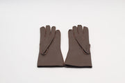 Gants cuir marron