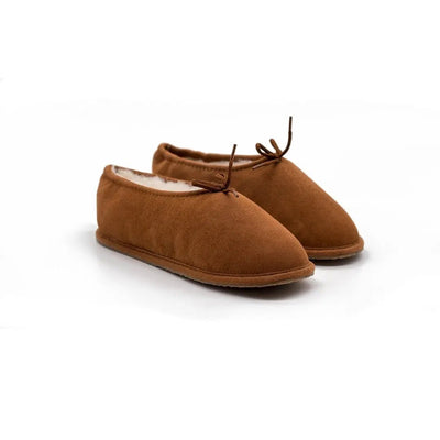 Ballerines en peau de mouton Camel