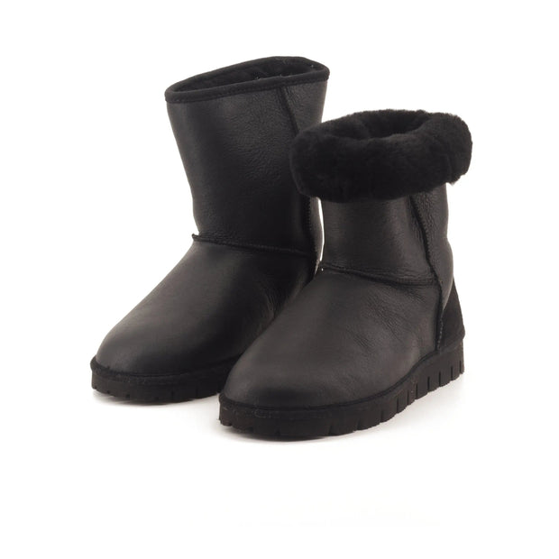 Boots noires peau en mouton