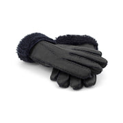 Gants en peau de mouton nappa noire