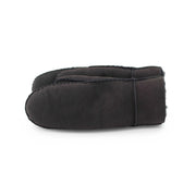 Moufles mixtes noire en peau lainée