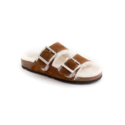 Sandales LISBONNE à double bandes en peau de mouton